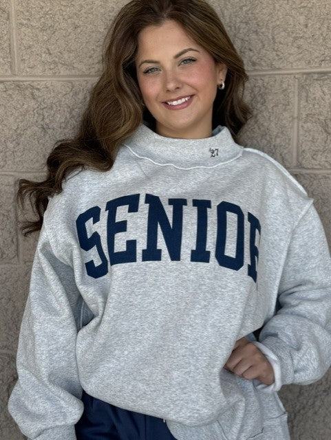 Senior 2027 Reversable Mock neck Sweatshirt