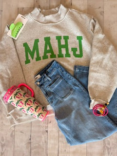 BucketLIst Mahjong Mock-neck Sweatshirt