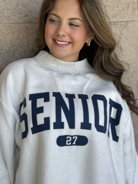 Senior 2027 Reversable Mock neck Sweatshirt