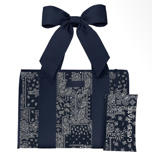 Case-mate Navy Bandana Bow Jelly Tote