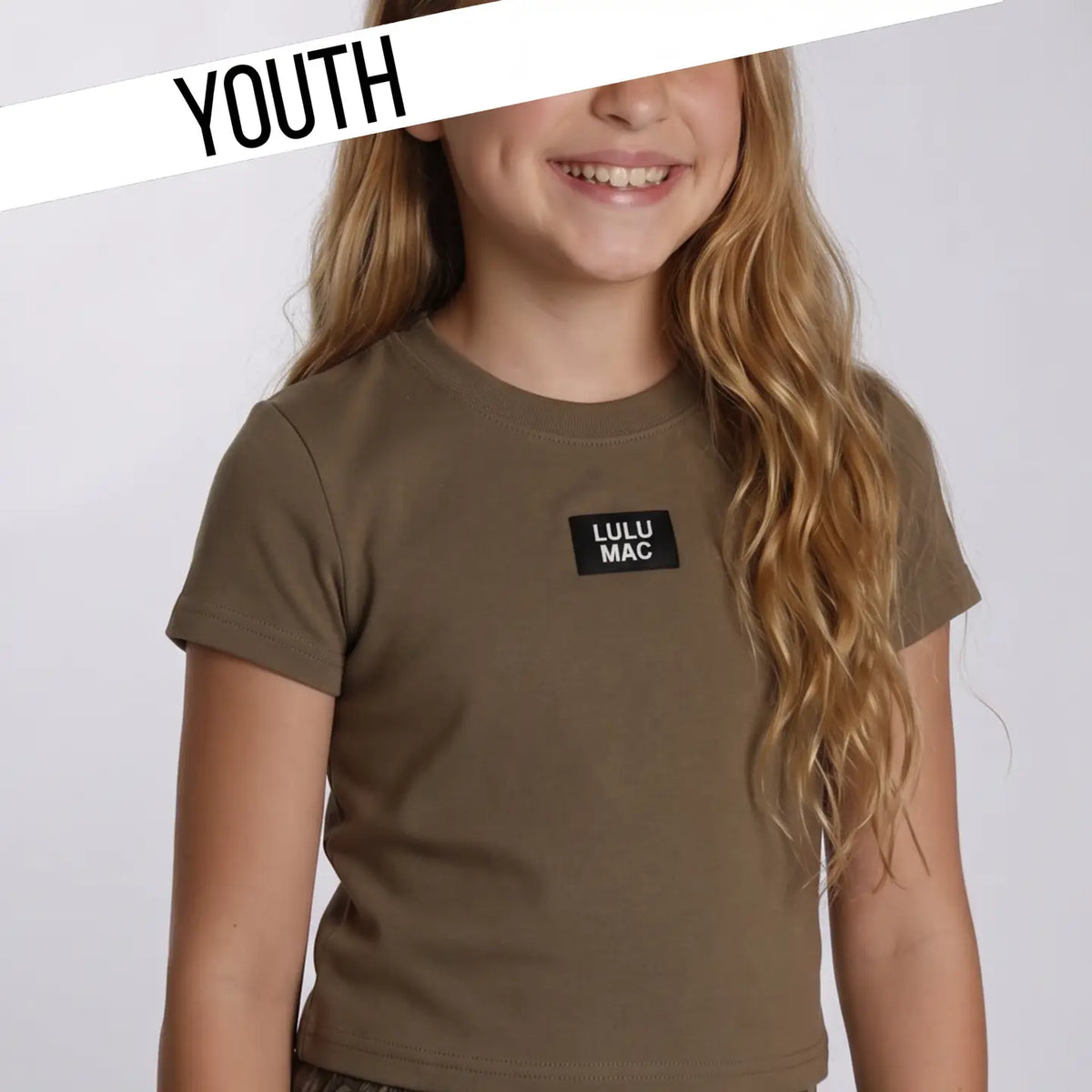 Lulu Mac Youth Dark Olive Baby Doll T-Shirt