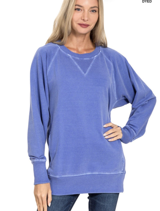 Zenana Bright Blue Sweatshirt