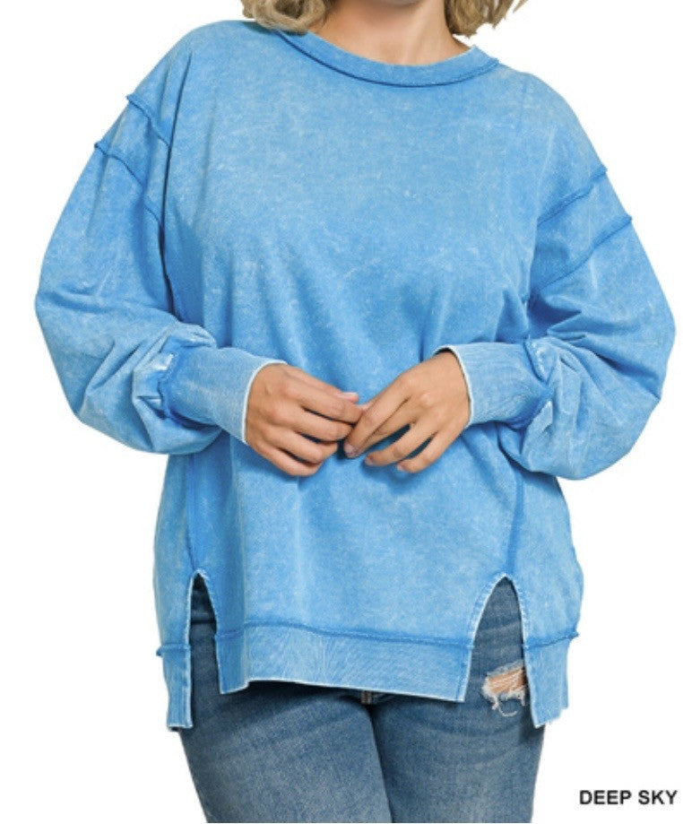 Zenana Deep Sky Ladies Sweatshirt