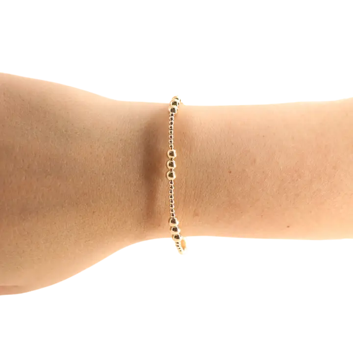 Beaded Blondes ILY Bracelet in Gold