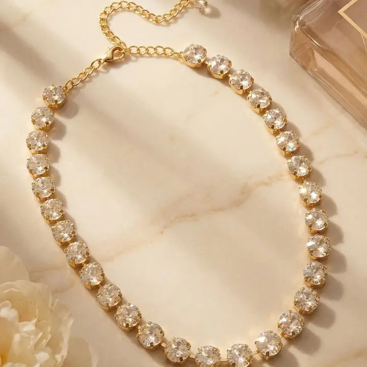 Sorrelli Mara Tennis Necklace Clear