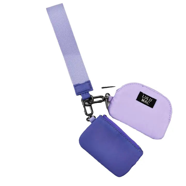 Lulu Mac Purple/Lavender Double Pouch Wristlet