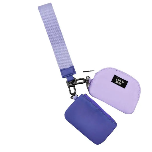 Lulu Mac Purple/Lavender Double Pouch Wristlet