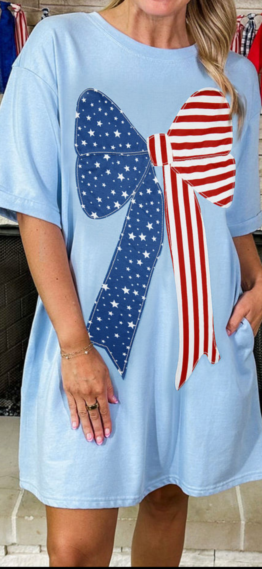 Bow Blue Dress