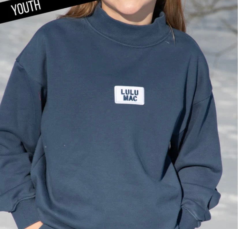 Lulu Mac youth navy mock neck
