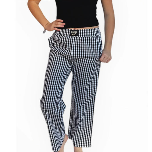 Lulu Mac black gingham check pants