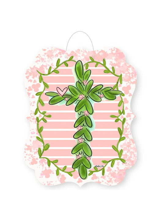 Pretty Pink Cross Door Hanger