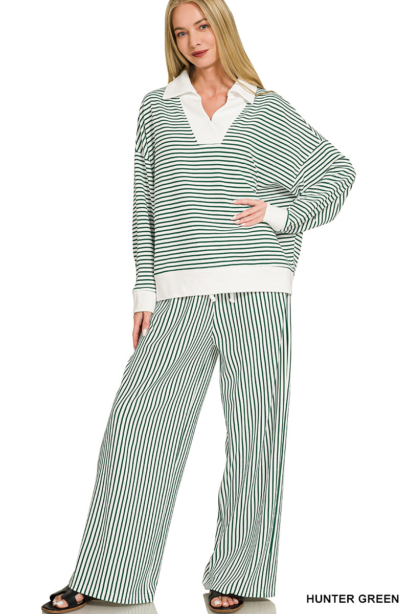 Zenana Striped Set