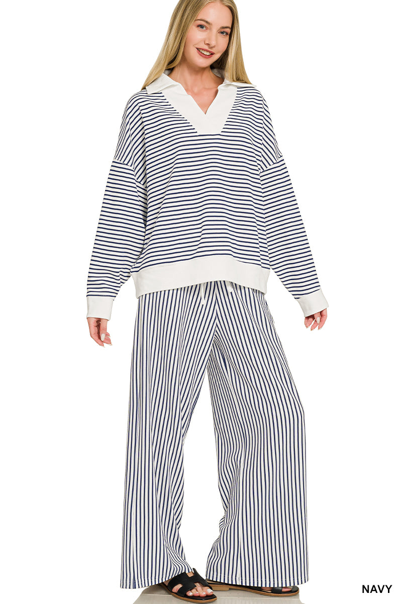 Zenana Striped Set