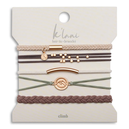 k'lani hair tie-bracelet climb