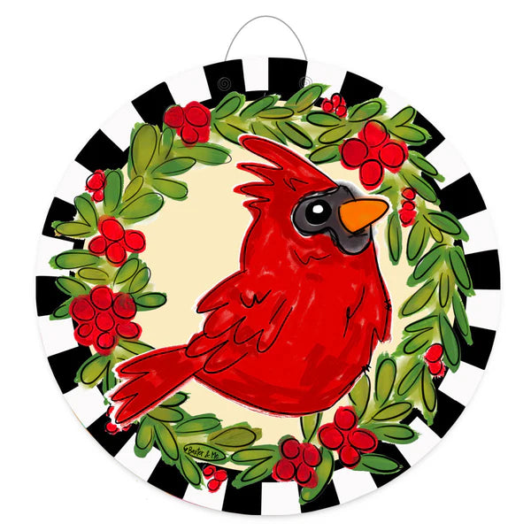 Christmas Cardinal Door Hanger