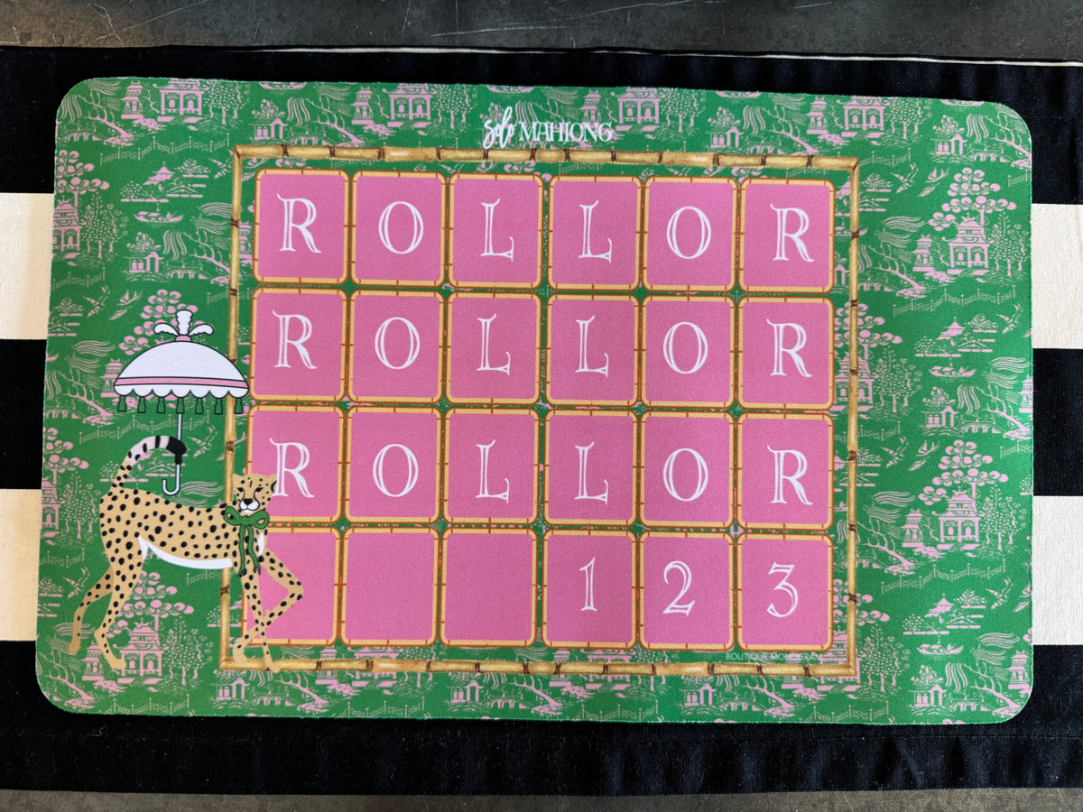 Cheetah Charm solo mahjong mat