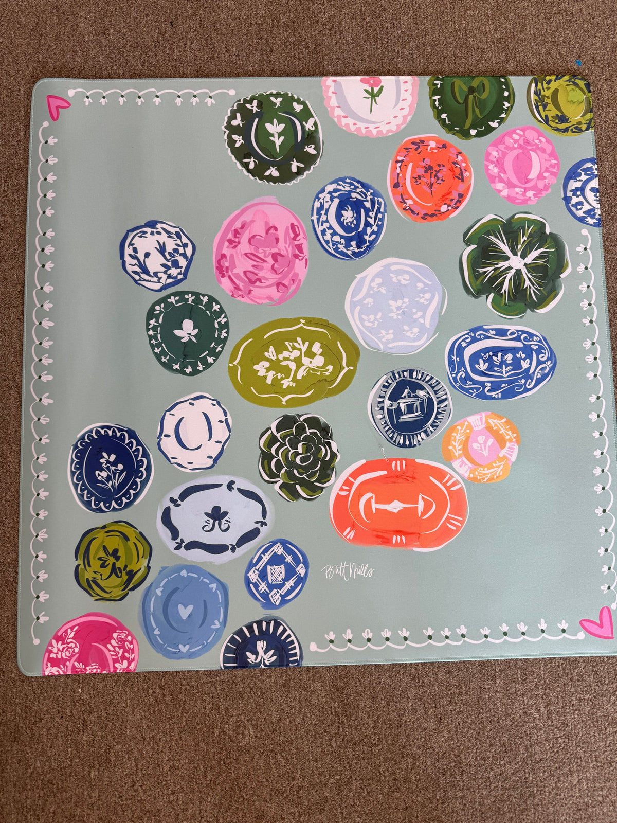 Britt Mills “Willow”mahjong mat