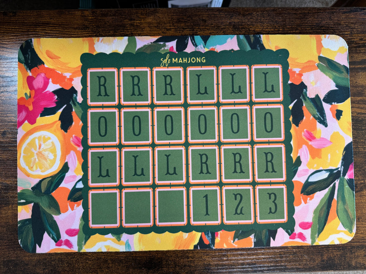 Citrus Social solo mahjong mat