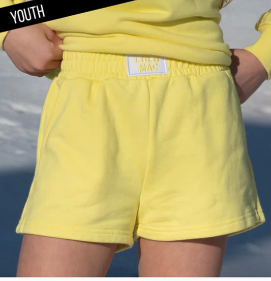 Lulu Mac Yellow youth terry cloth short