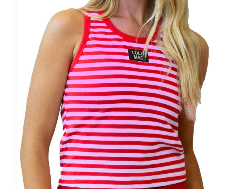 Lulu Mac pink & red stripe tank