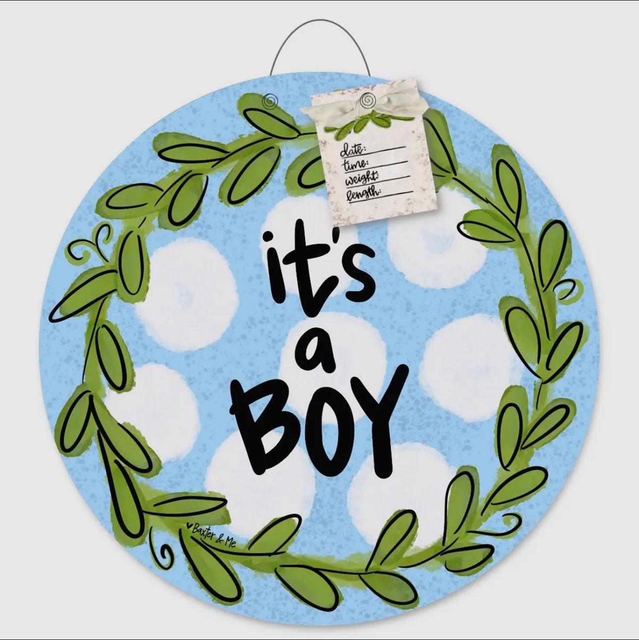 Doorhanger - It’s a Boy Doorhanger w/tag