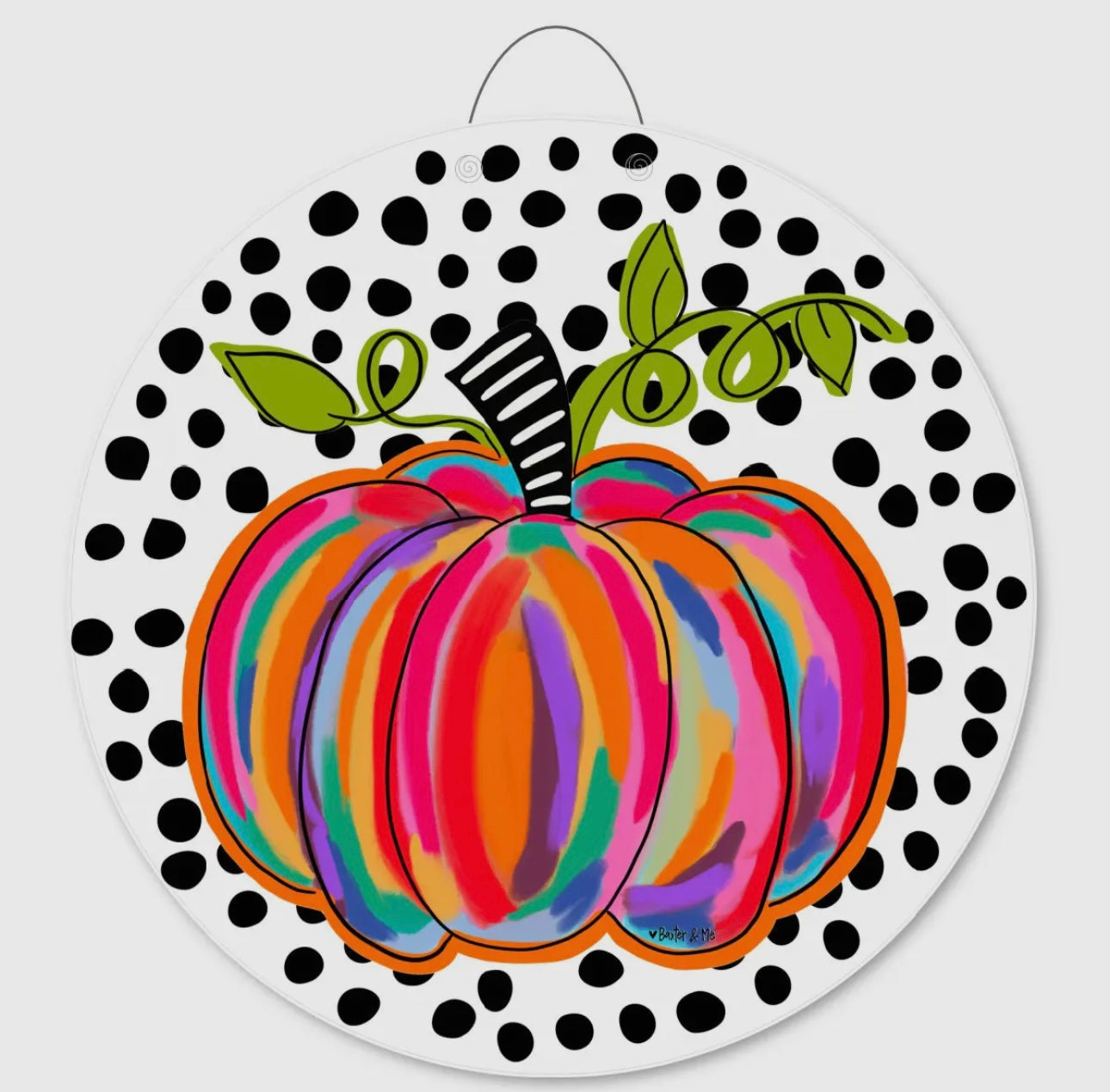 Doorhanger - Polka-dot pumpkin