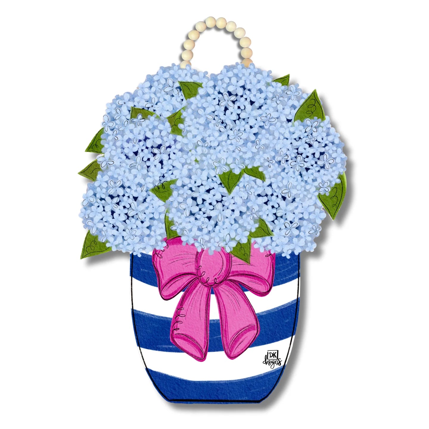 Hydrangea Jar Vase Door Hanger