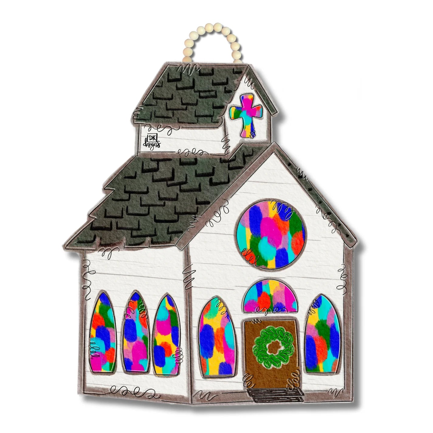 Colorful Church Door Hanger