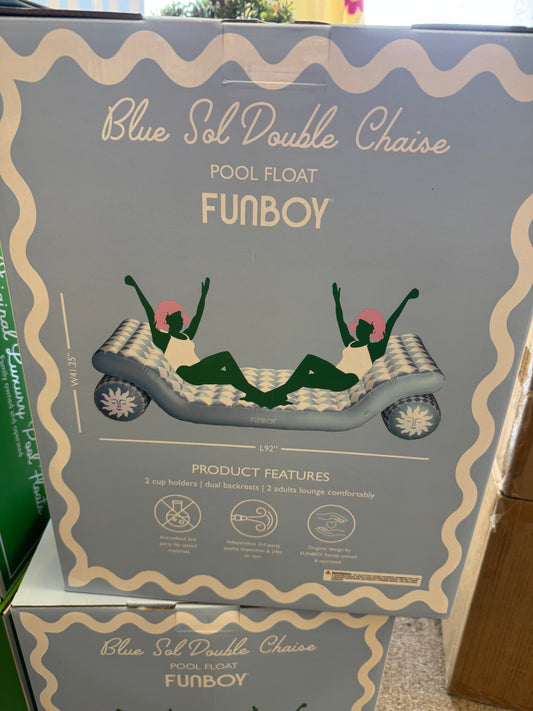 Funboy blue sol double chaise
