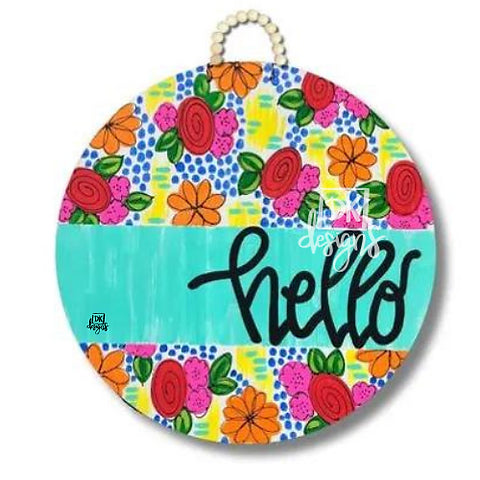 Doorhanger - HELLO Floral