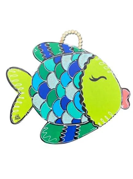 Doorhanger - Green Fish Doorhanger