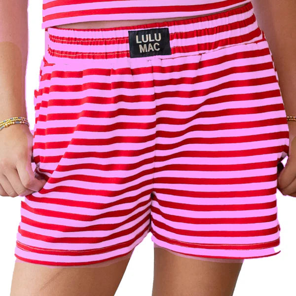 Lulu Mac pink & red stripe short