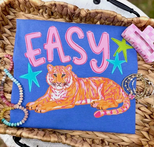 Easy Tiger Comfort Colors Blue T-Shirt