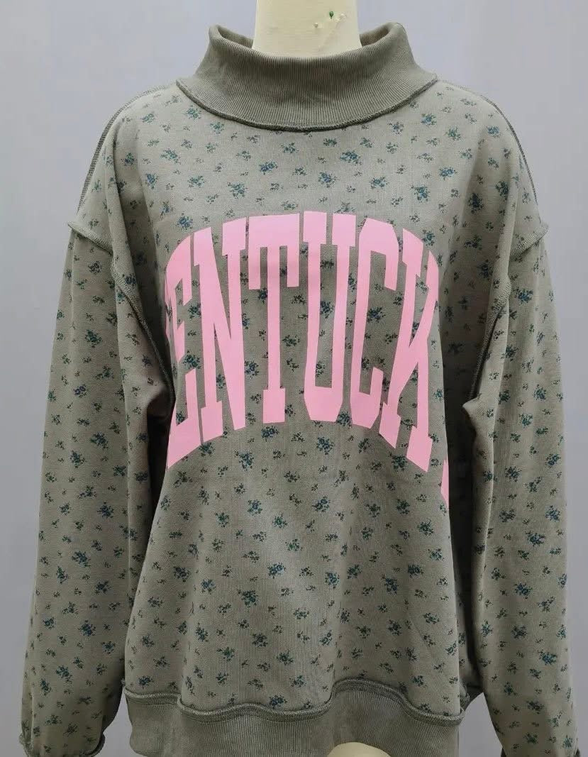 Kentucky Reversable Mock Neck Sweatshirt green