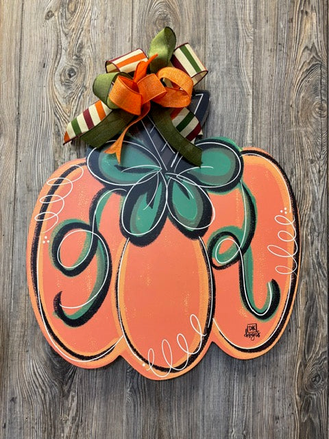 Classic Pumpkin Door Hanger