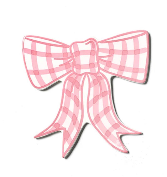 Happy Everything Pink Gingham Bow Attachment