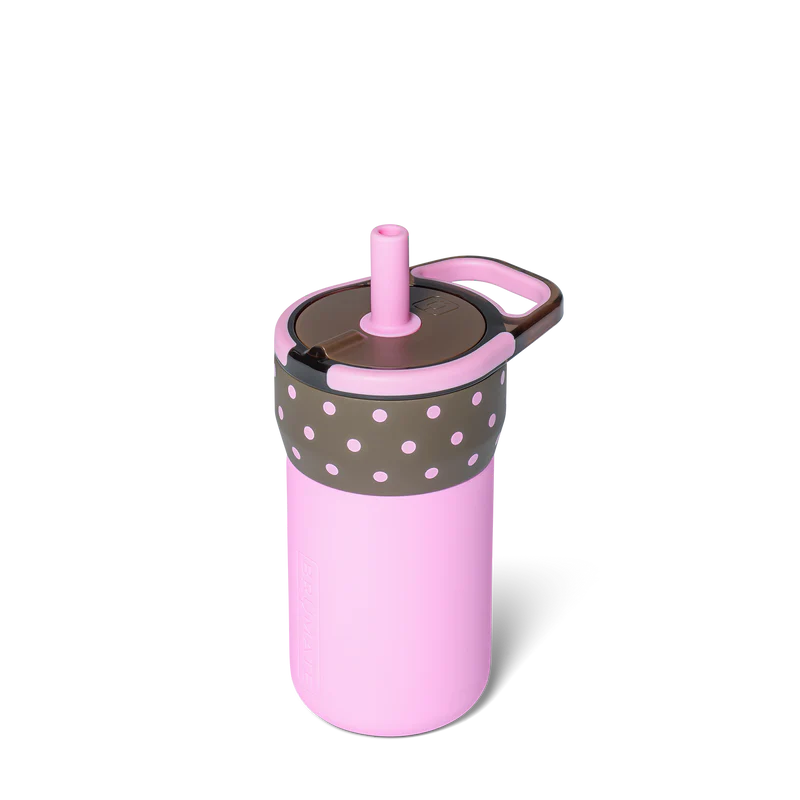 brown and pink polka dot leap brumate