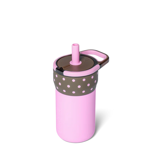 brown and pink polka dot leap brumate