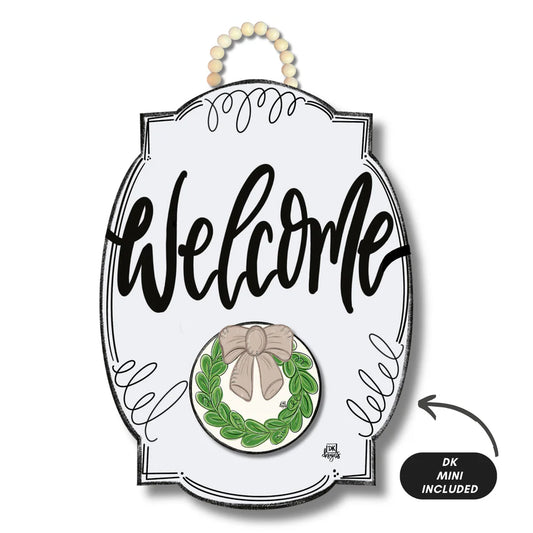 White Bloom Welcome Hanger (mini attachment not included)