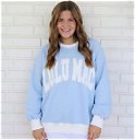 Lulu Mac light blue/white color block sweatshirt