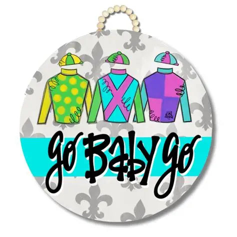 Go Baby Go Derby Door Hanger