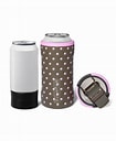 brown and pink polka dot hopsulator trio brumate
