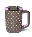 Brown and pink polka dot MUV brumate