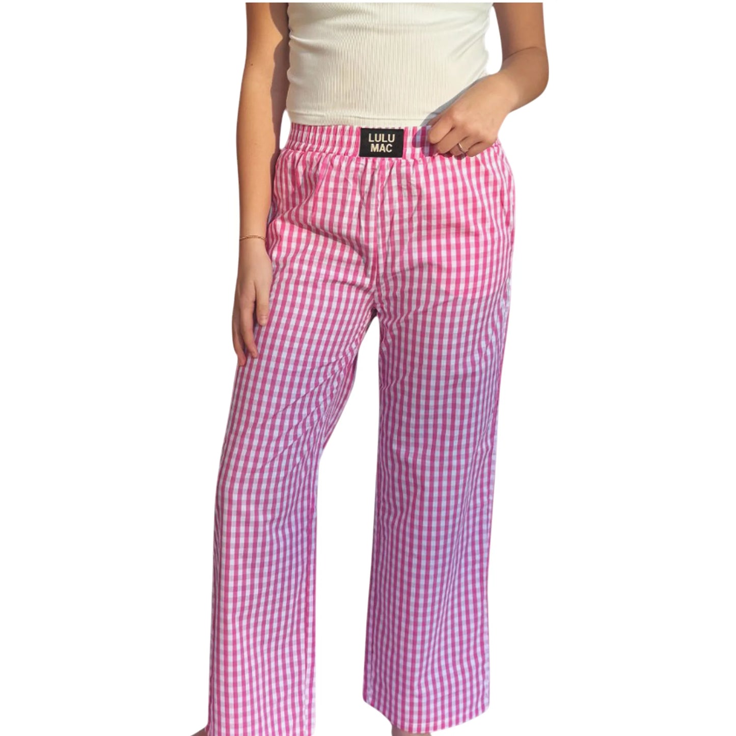 Lulu Mac pink gingham pants