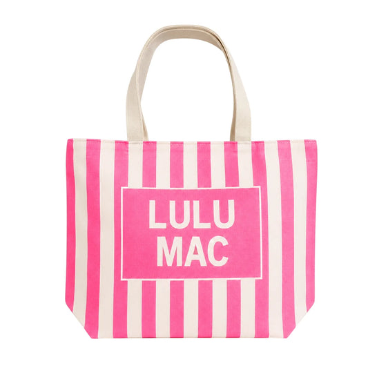Lulu Mac Pink Stripe Tote Bag