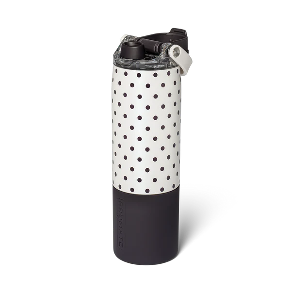black and white polka dot rise 25 oz
