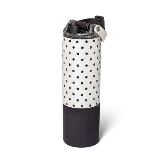 black and white polka dot rise 25 oz