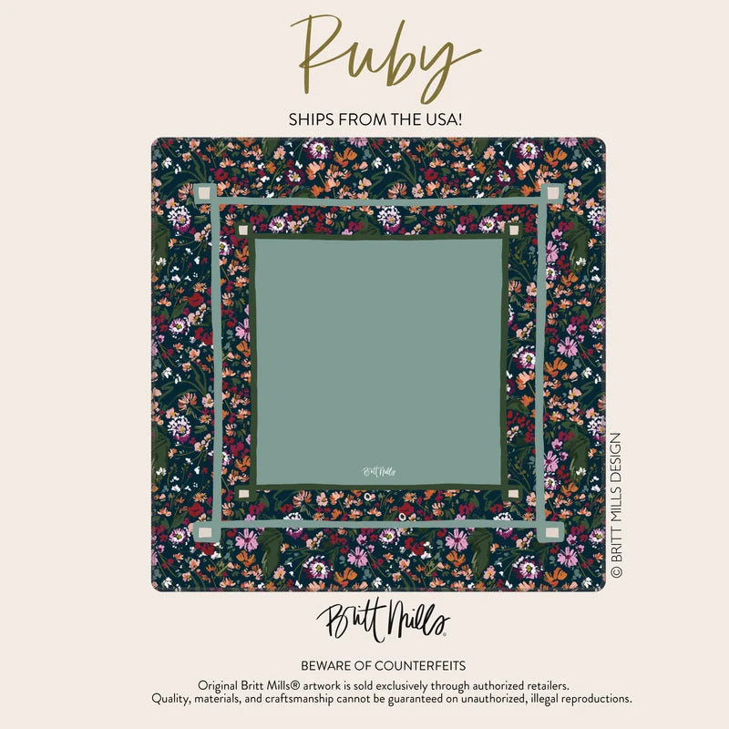 Britt Mills Ruby Mahjong Mat