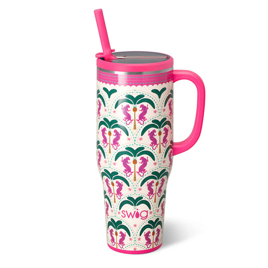 Swig 40 oz Leakproof lid Palm Royale