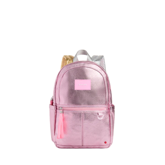 State Backpack-mini pink/silver